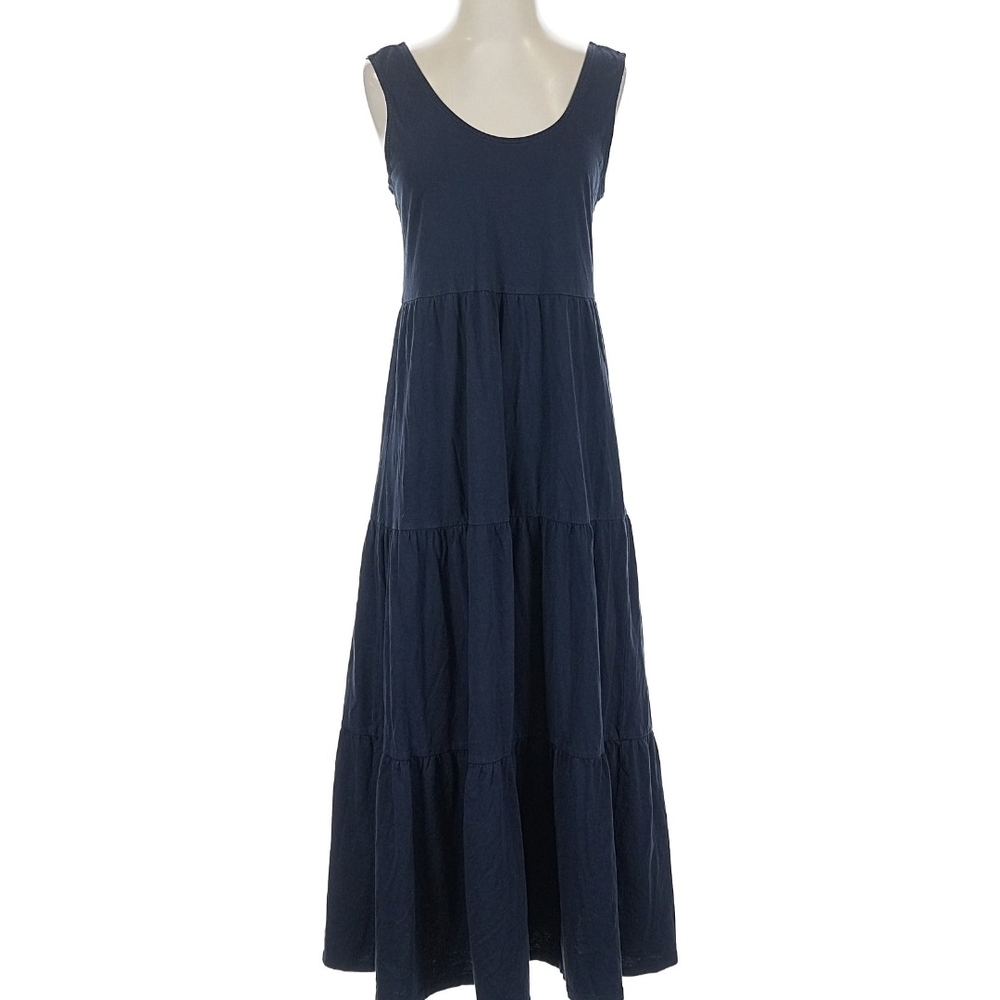 J. Crew Deep Blue Tiered Maxi Dress